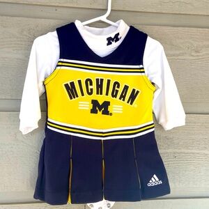 Michigan Cheerleading outfit, Cheer costume.